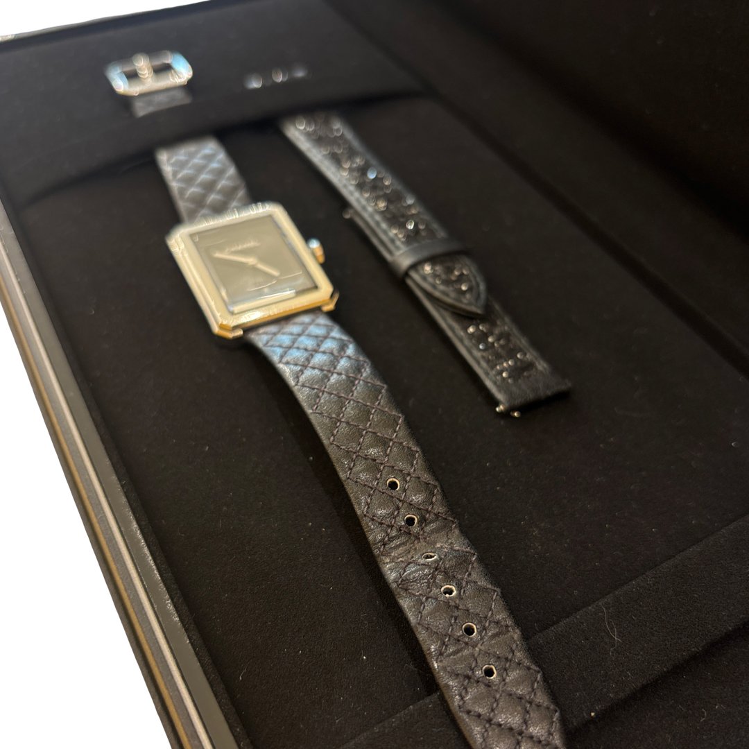 Chanel Boy·Friend Quartz Stainless Steel and Quilted Leather 27 Divers