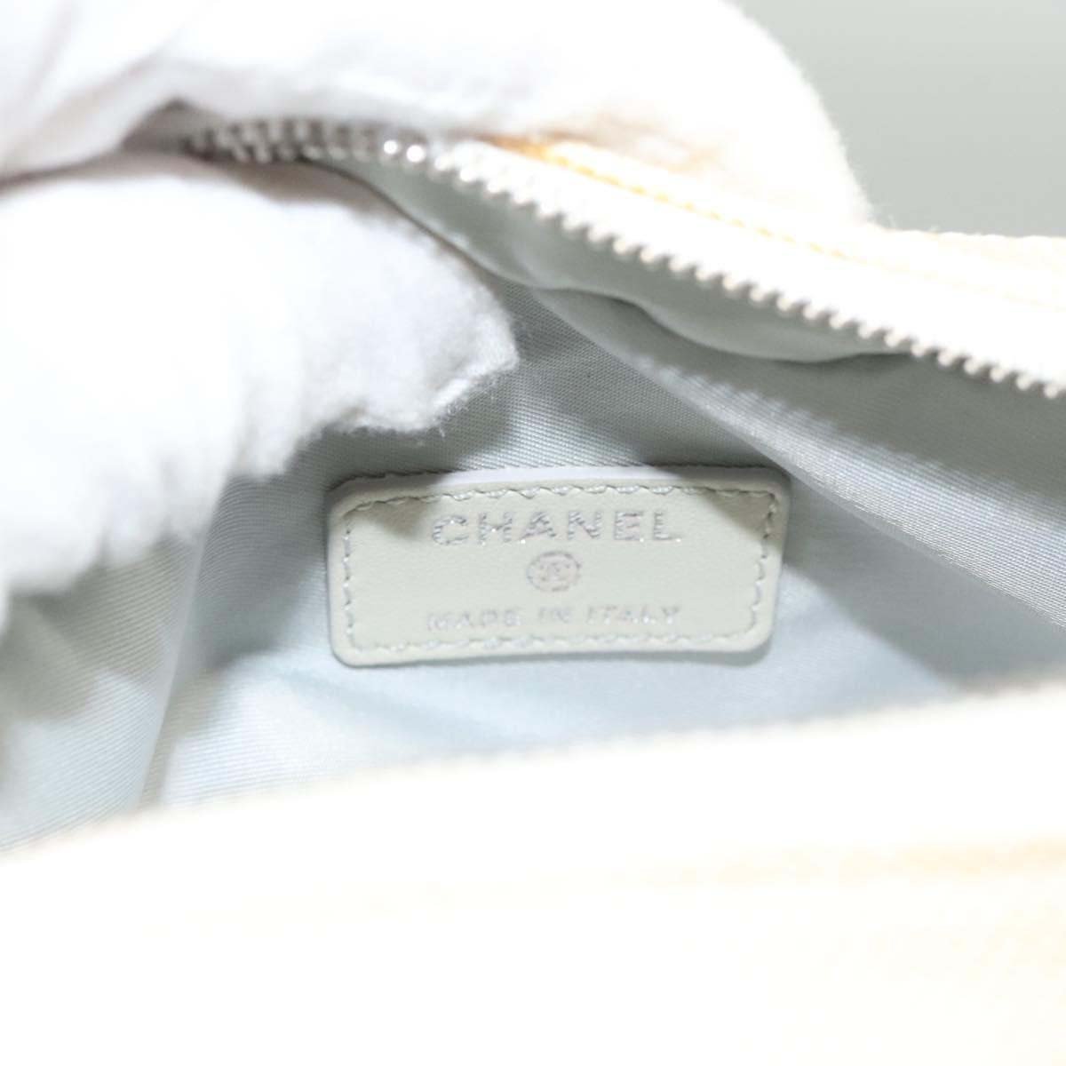 Chanel Vintage Clutch Leather Grijs