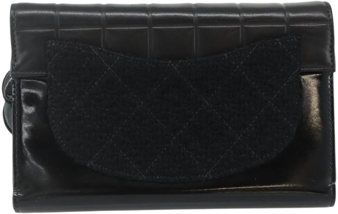 Chanel Chanel Flap Clutch Leather Zwart