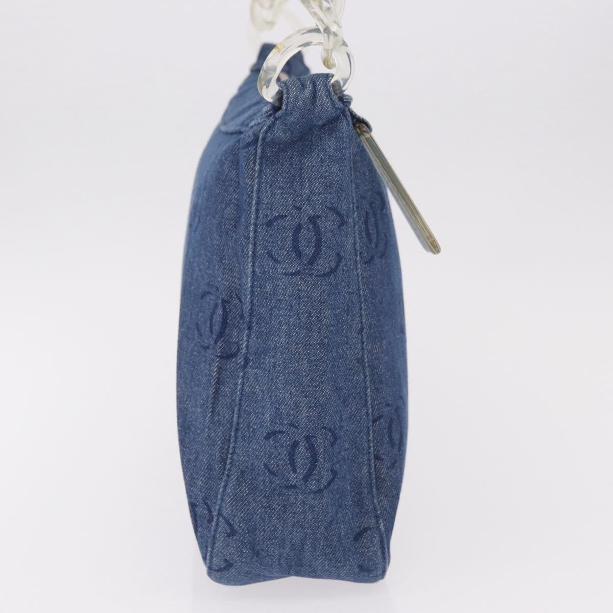 Chanel CC Shoulder Bag Denim Blauw