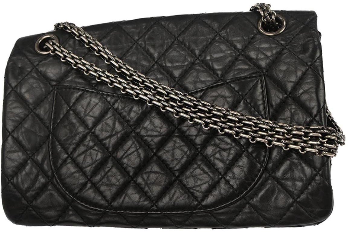Chanel Chanel So Black Reissue 2.55 Flap Bag Quilted Aged Calfskin 224 Zwart
