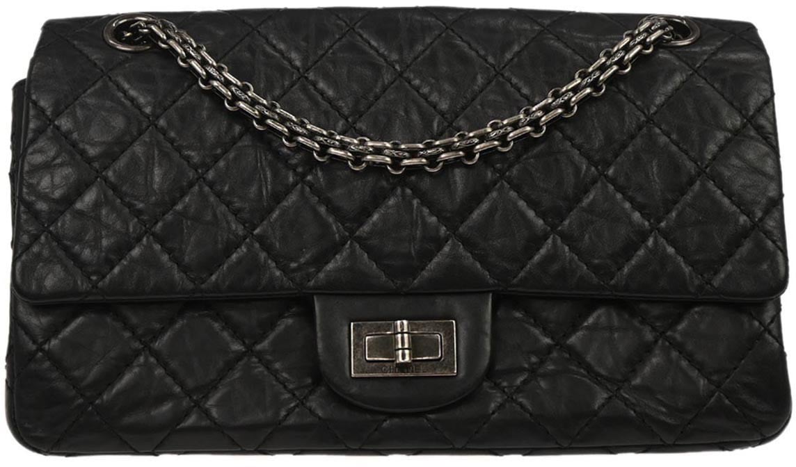 Chanel Chanel So Black Reissue 2.55 Flap Bag Quilted Aged Calfskin 224 Zwart