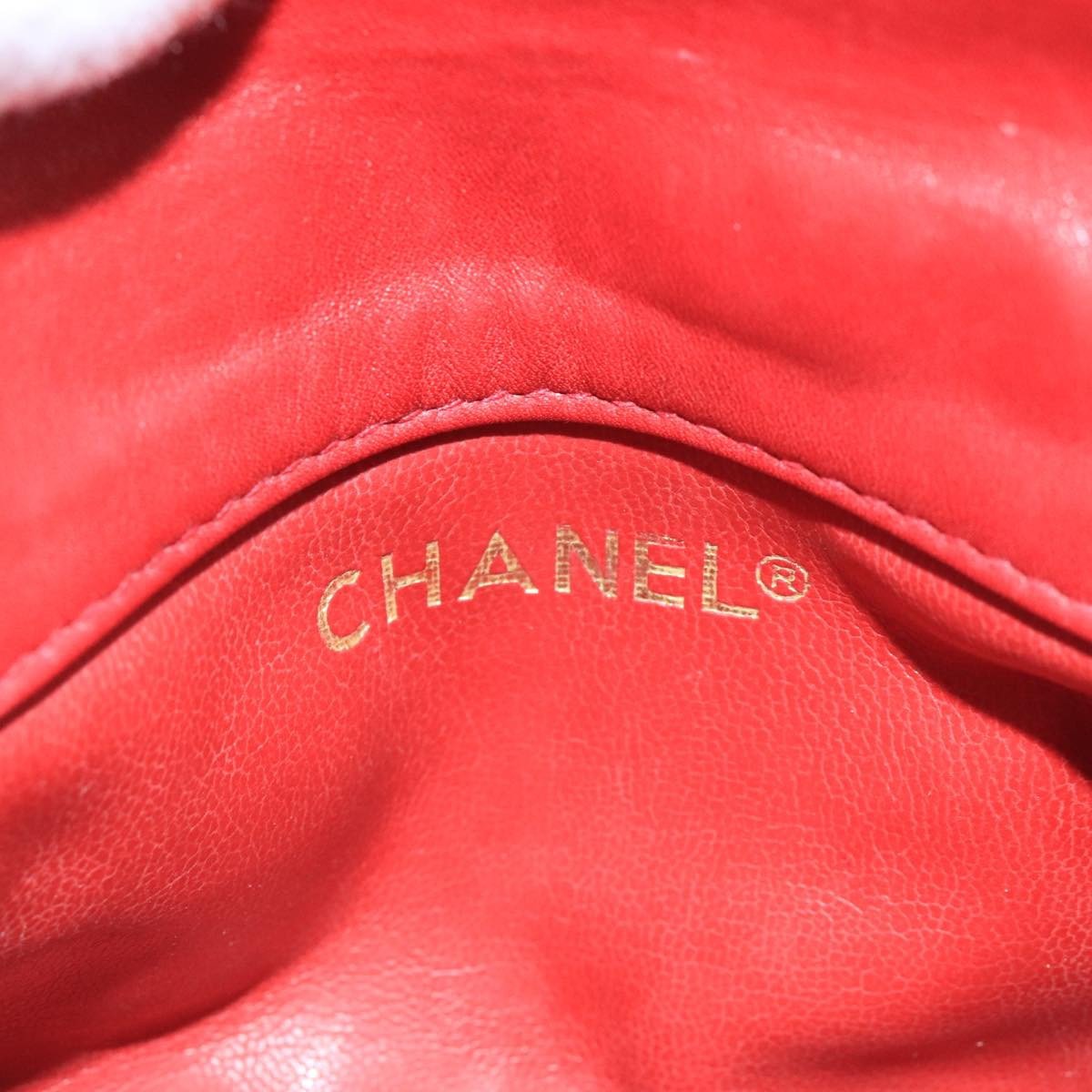 Chanel Vintage CC Flap Waist Bag Quilted Leather Small Rood