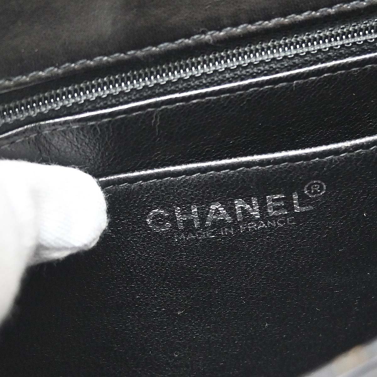 Chanel Reissue Flap Quilted Jersey with Patent Mini Zwart