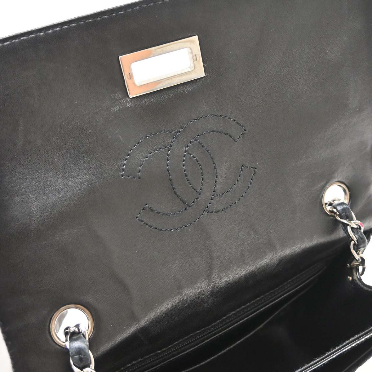 Chanel Reissue Flap Quilted Jersey with Patent Mini Zwart