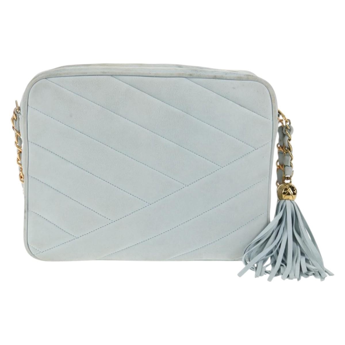 Chanel Chanel Vintage Camera bag Suede Blauw