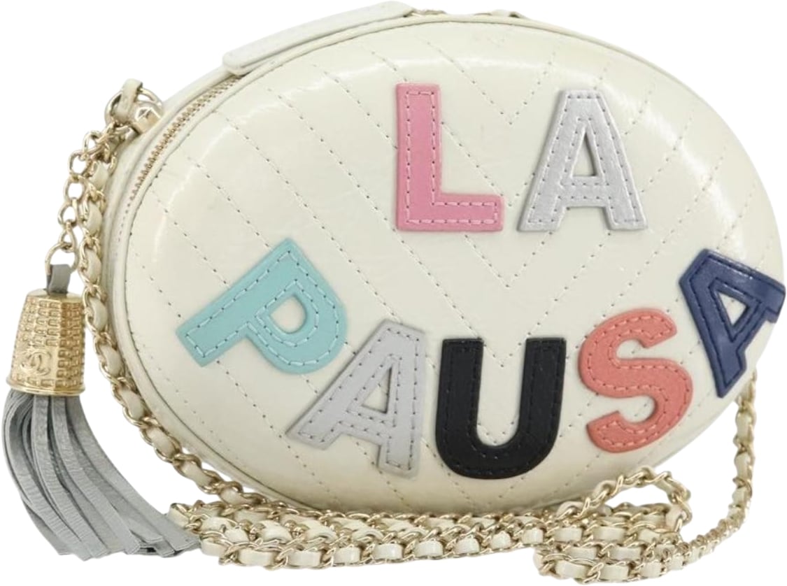 Chanel La Pausa Evening Chevron Lambskin with Applique Wit