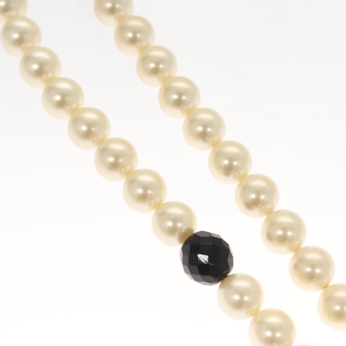 Chanel Chanel CC Pearl Necklace Faux Pearls and Metal Wit