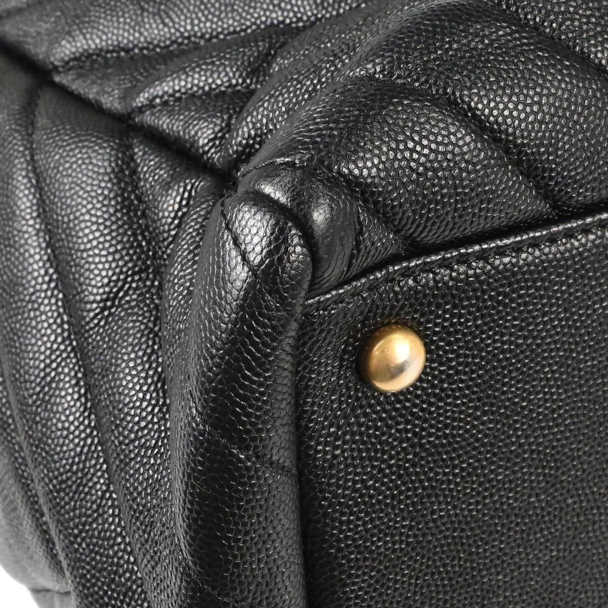 Chanel Shopping Quilted Knit Pluto Glitter Large Zwart