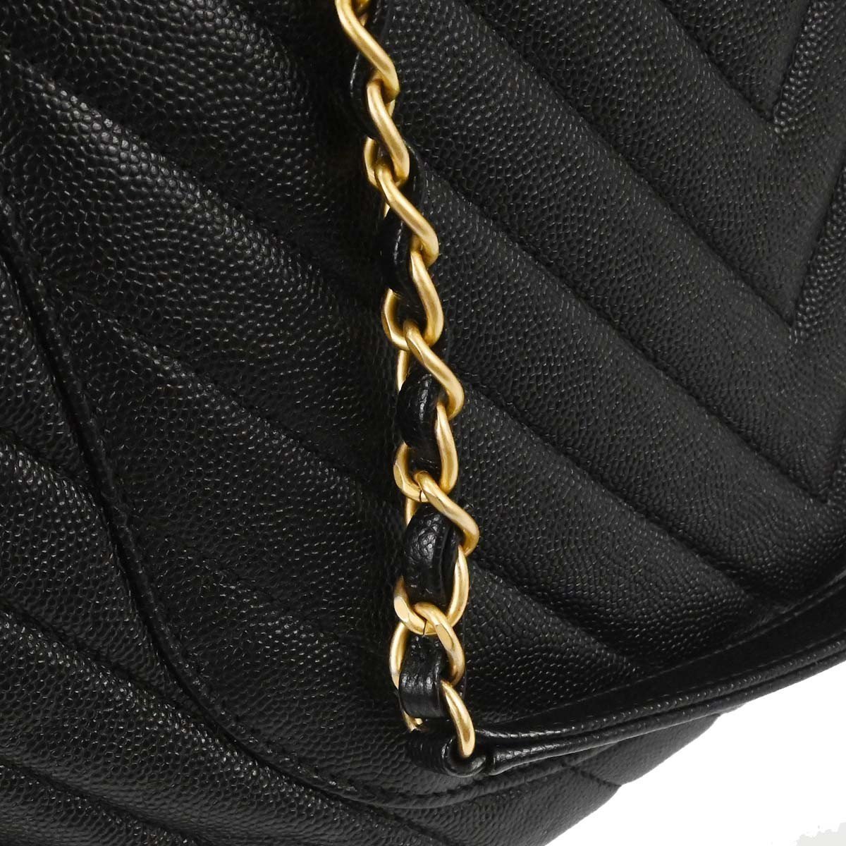 Chanel Shopping Quilted Knit Pluto Glitter Large Zwart