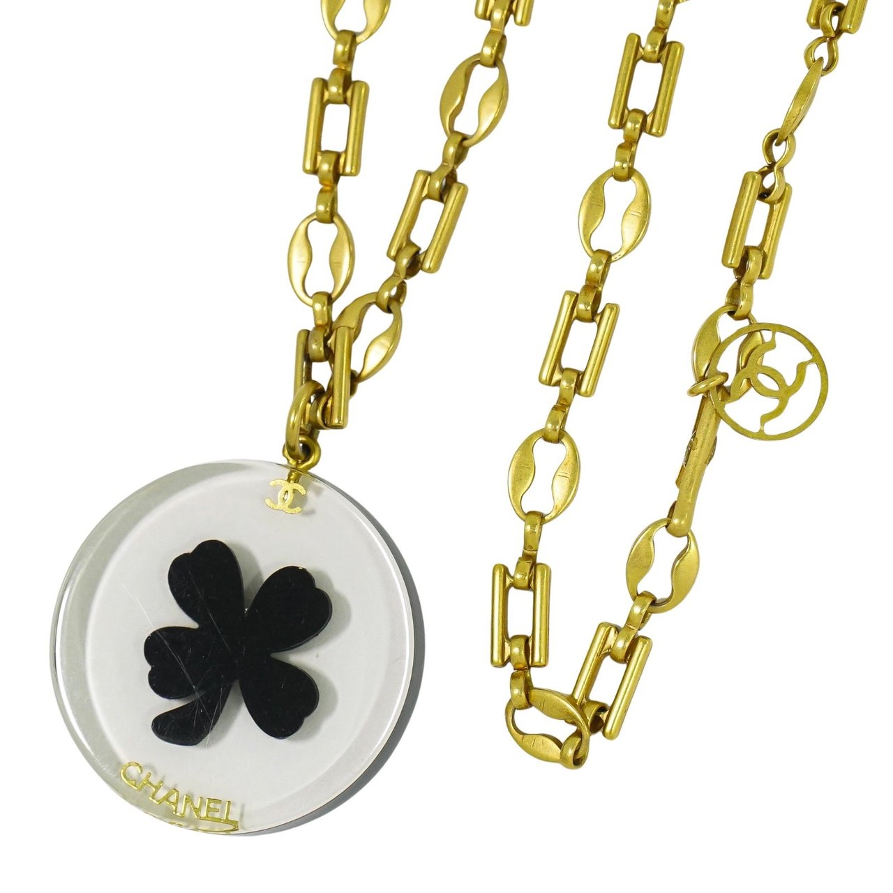 Chanel Chanel Trèfle CC Necklace Plastic and Gold plated Goud