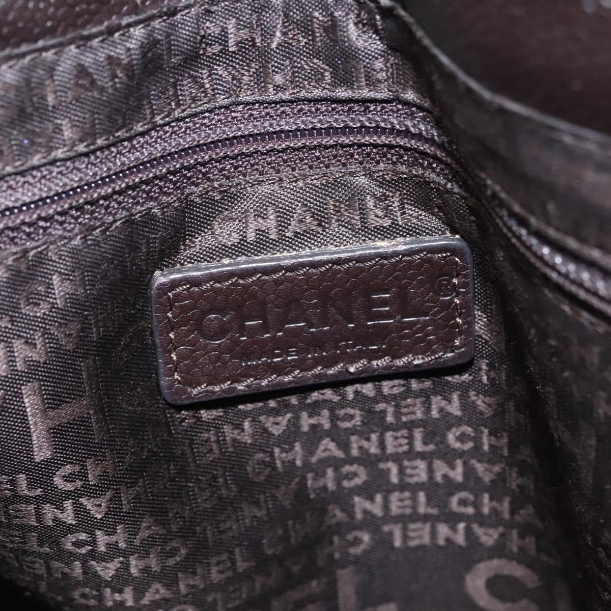 Chanel Chanel Chocolate Bar Coco Mark handbag Caviar skin Bruin