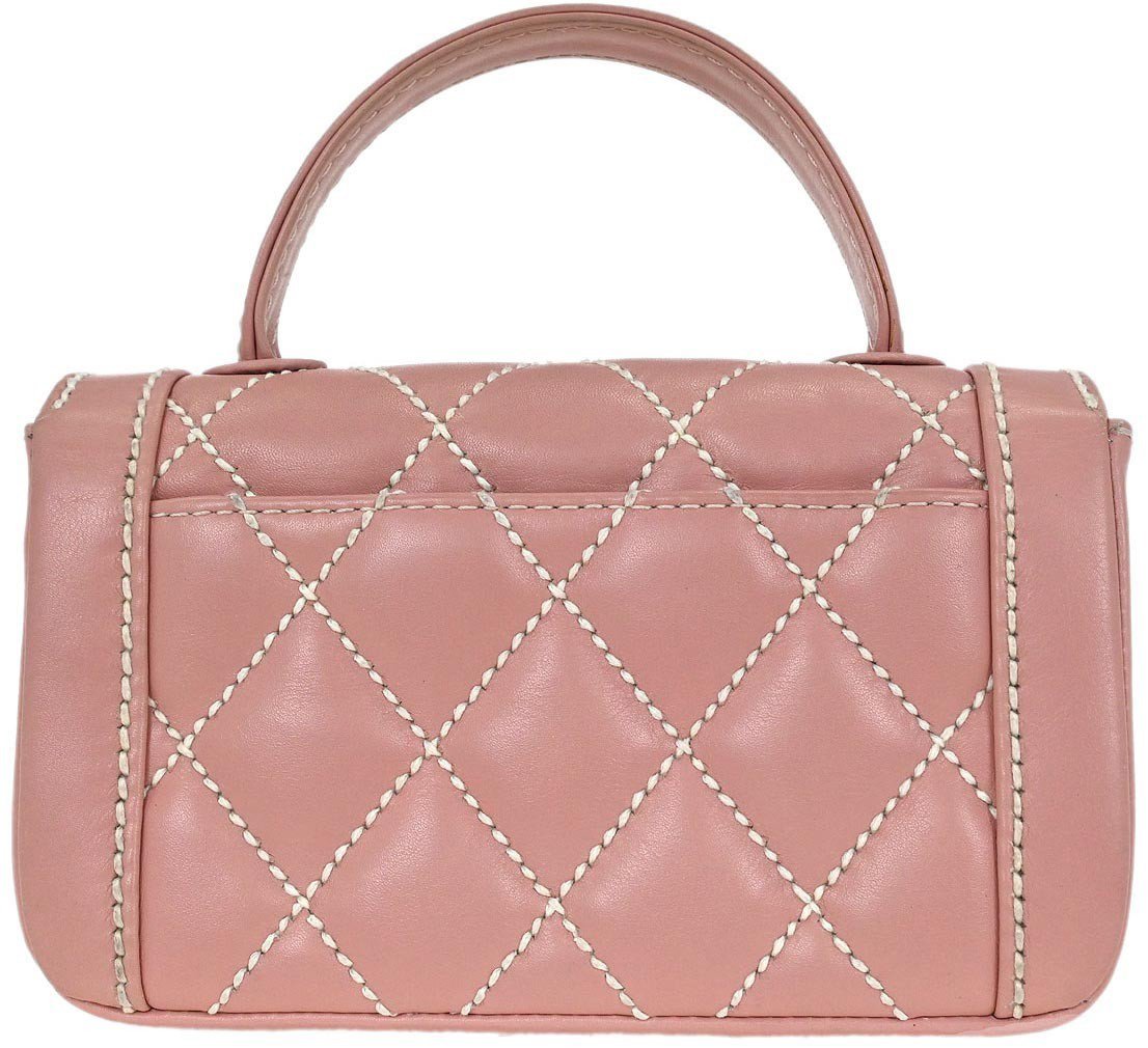 Chanel Chanel Wild Stitch Handbag Leather Roze