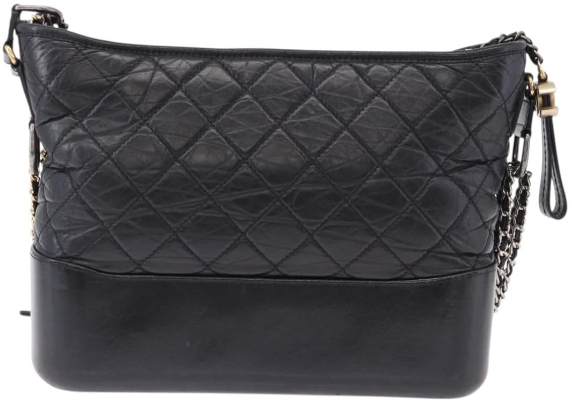 Chanel Gabrielle Hobo Quilted Aged Calfskin Small Zwart
