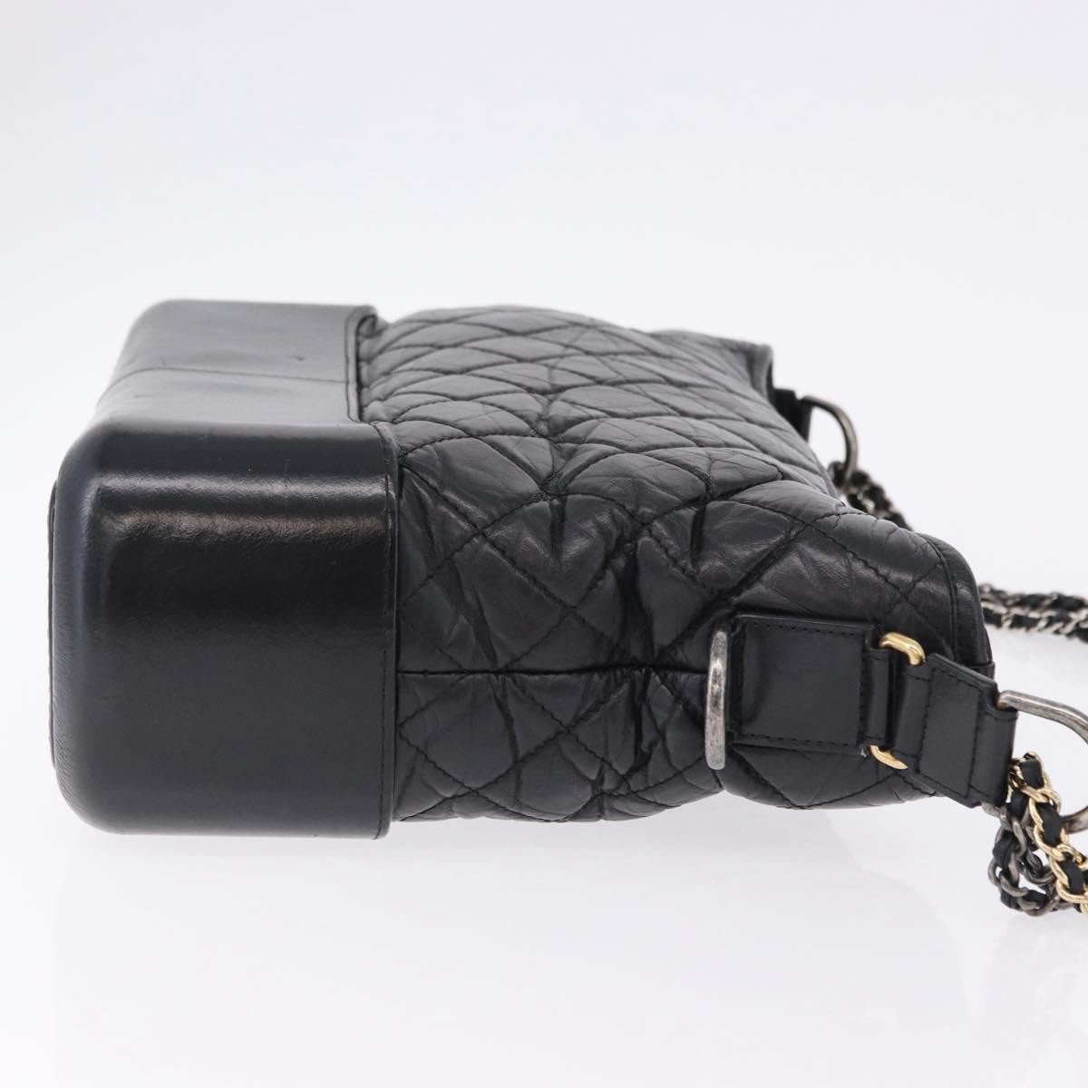 Chanel Gabrielle Hobo Quilted Aged Calfskin Small Zwart