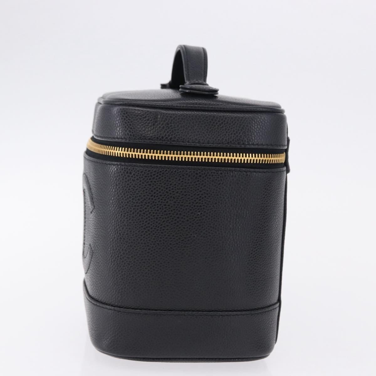 Chanel Vintage Timeless Vanity Case Caviar Tall Zwart