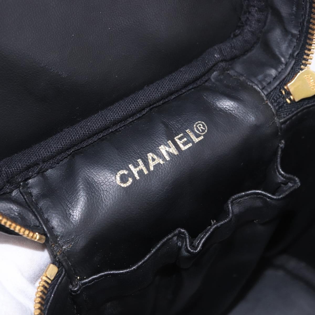 Chanel Vintage Timeless Vanity Case Caviar Tall Zwart
