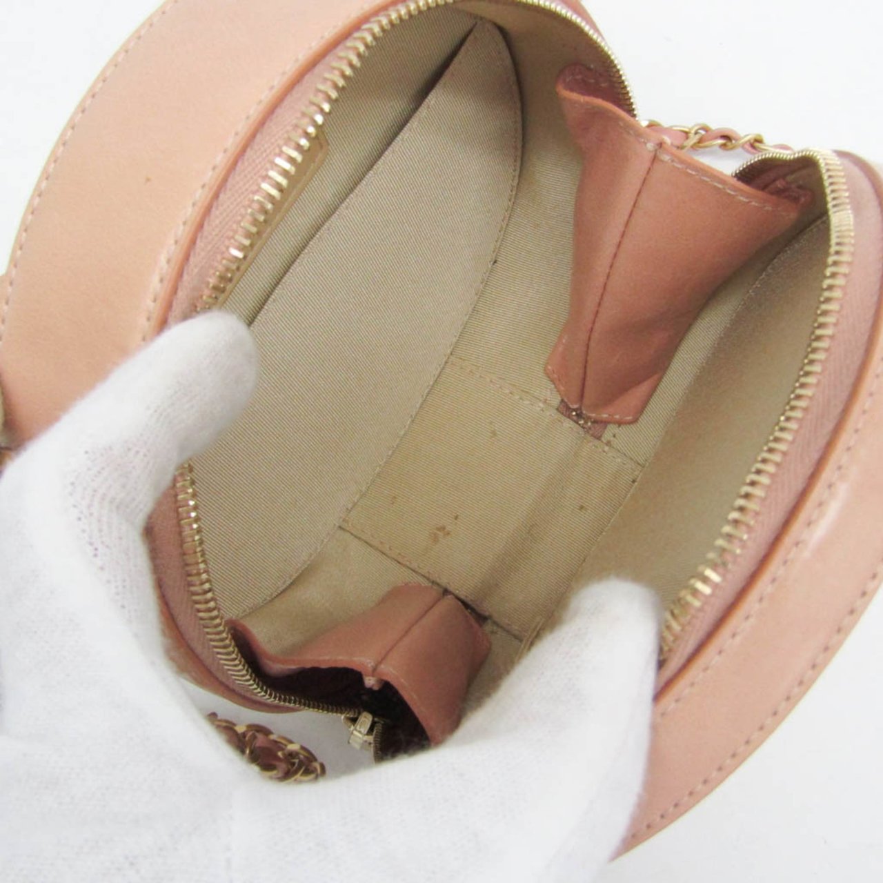Chanel Round as Earth Crossbody Bag Glazed Calfskin Roze