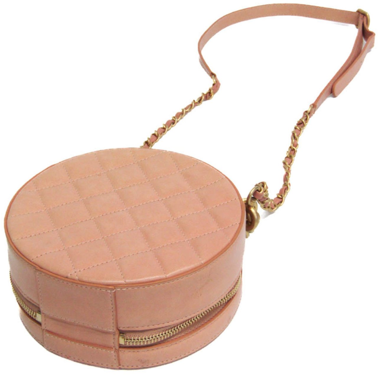 Chanel Round as Earth Crossbody Bag Glazed Calfskin Roze