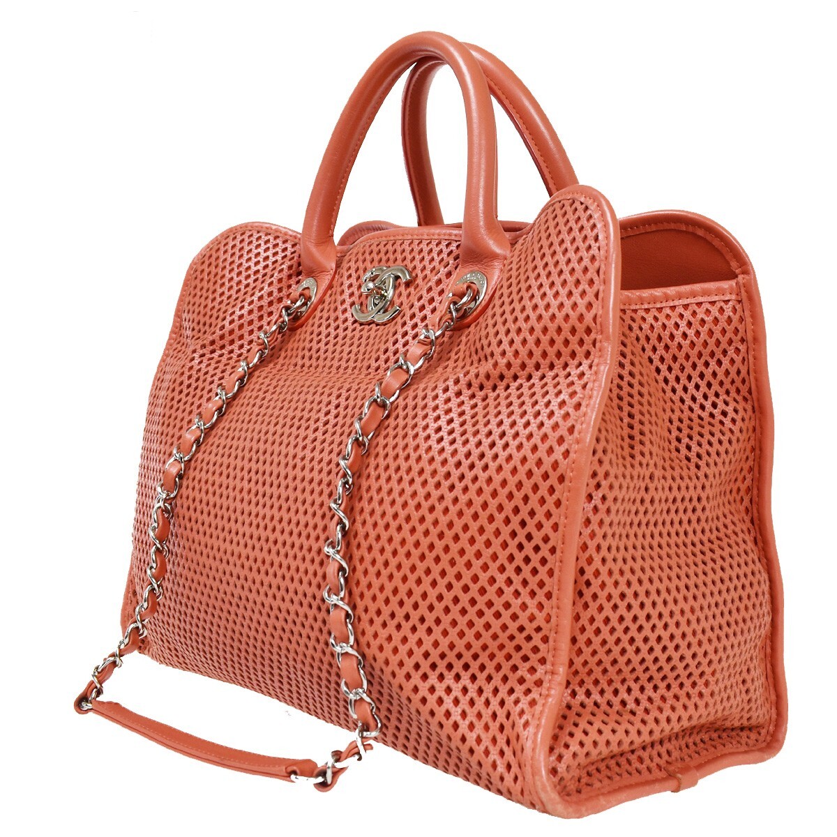 Chanel Chanel French Riviera Tote Quilted Caviar Large Roze