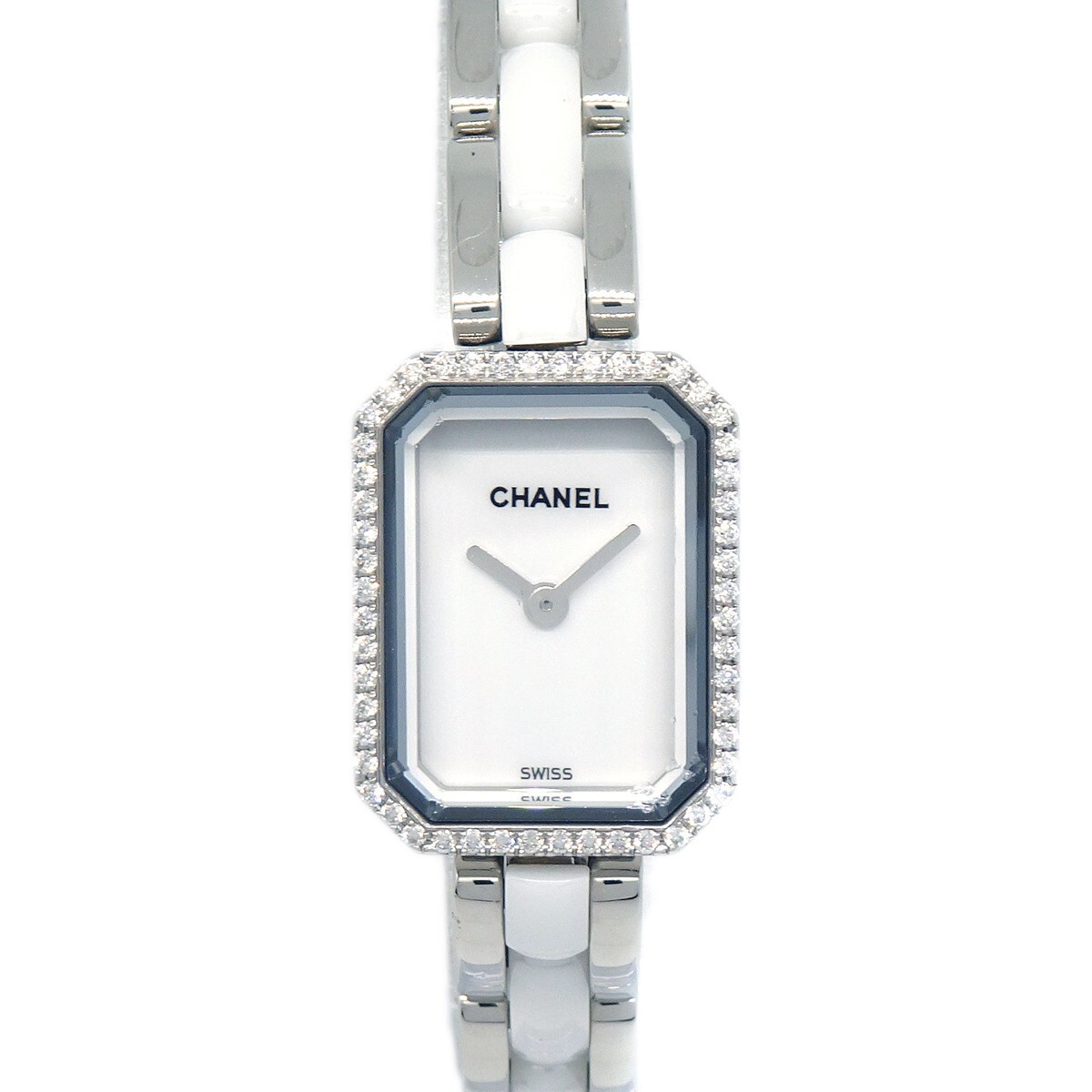 Chanel Chanel Premiere Mini Quartz Watch Stainless Steel and Ceramic with Diamond Bezel 15 Divers