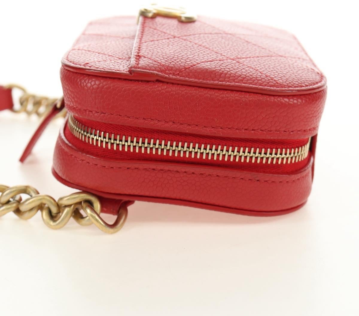 Chanel Chic Affinity Belt Stitched Caviar Rood