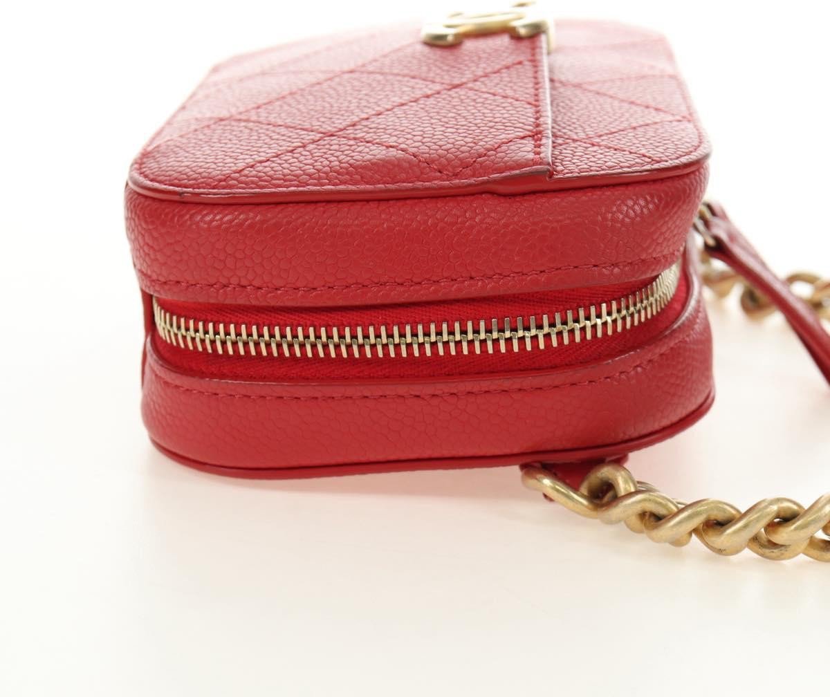 Chanel Chic Affinity Belt Stitched Caviar Rood