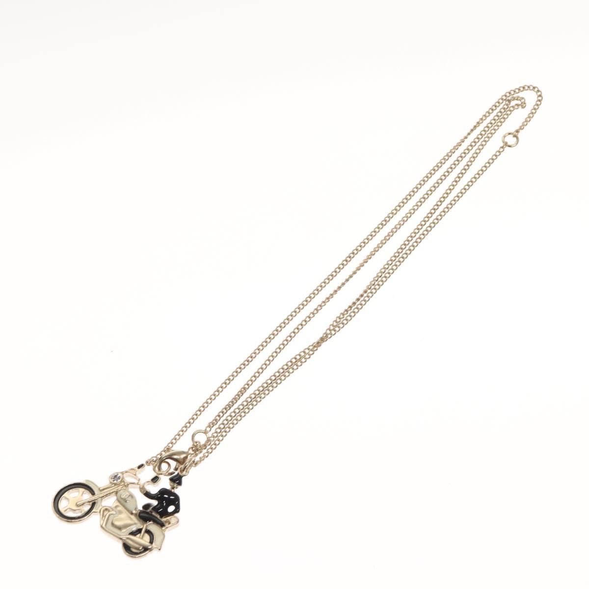 Chanel Chanel Coco Rider Pendant Necklace Metal Zilver