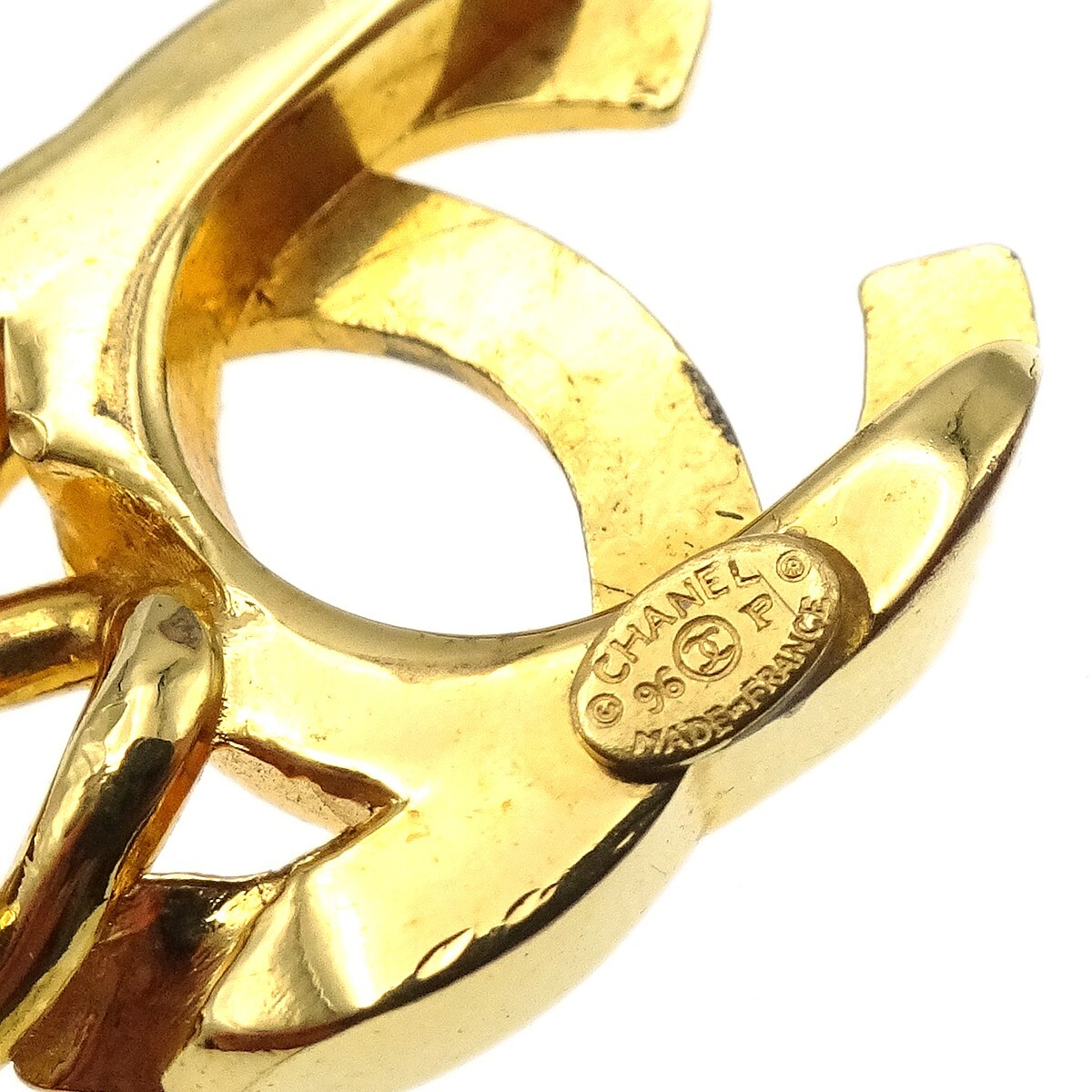 Chanel Chanel Vintage CC Turnlock Chain Bracelet Metal Goud