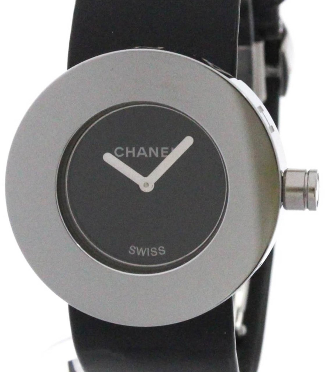 Chanel La Ronde Quartz Watch Stainless Steel and Patent 29 Divers