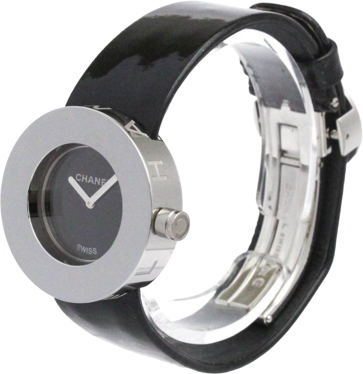 Chanel La Ronde Quartz Watch Stainless Steel and Patent 29 Divers