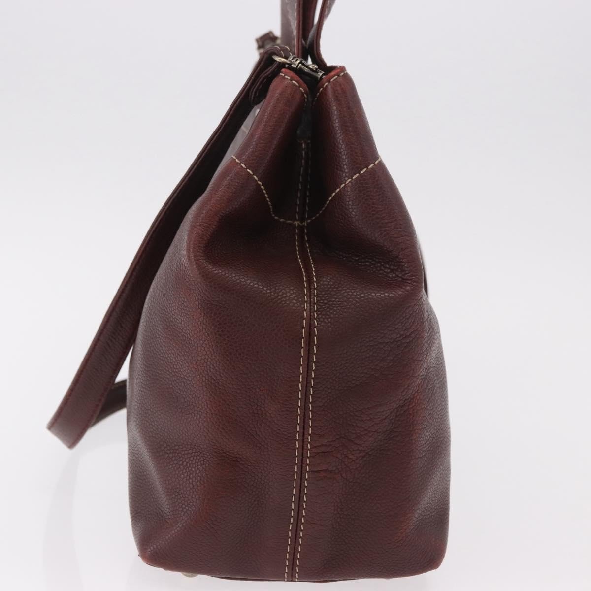 Chanel Vintage CC Lock Tote Leather Small Bruin