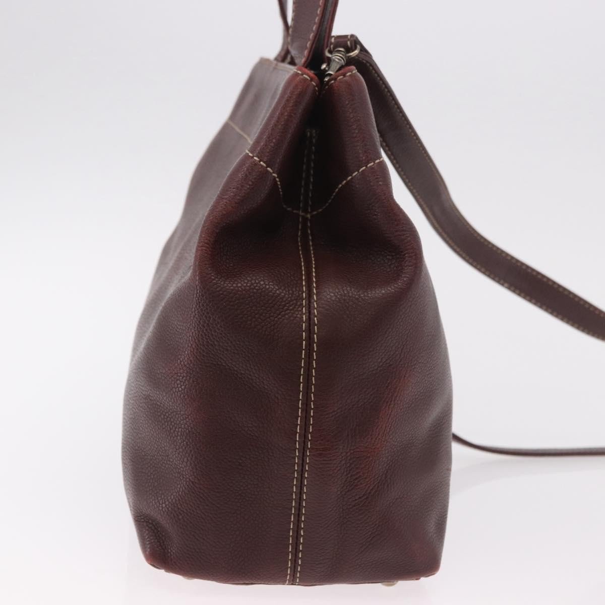 Chanel Vintage CC Lock Tote Leather Small Bruin