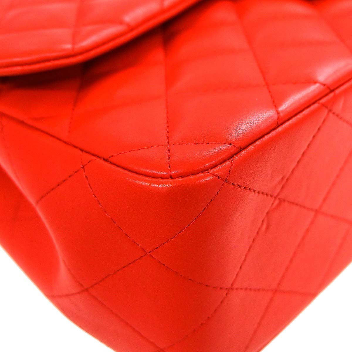 Chanel Chanel Vintage Classic Double Flap Bag Leather 30 Rood