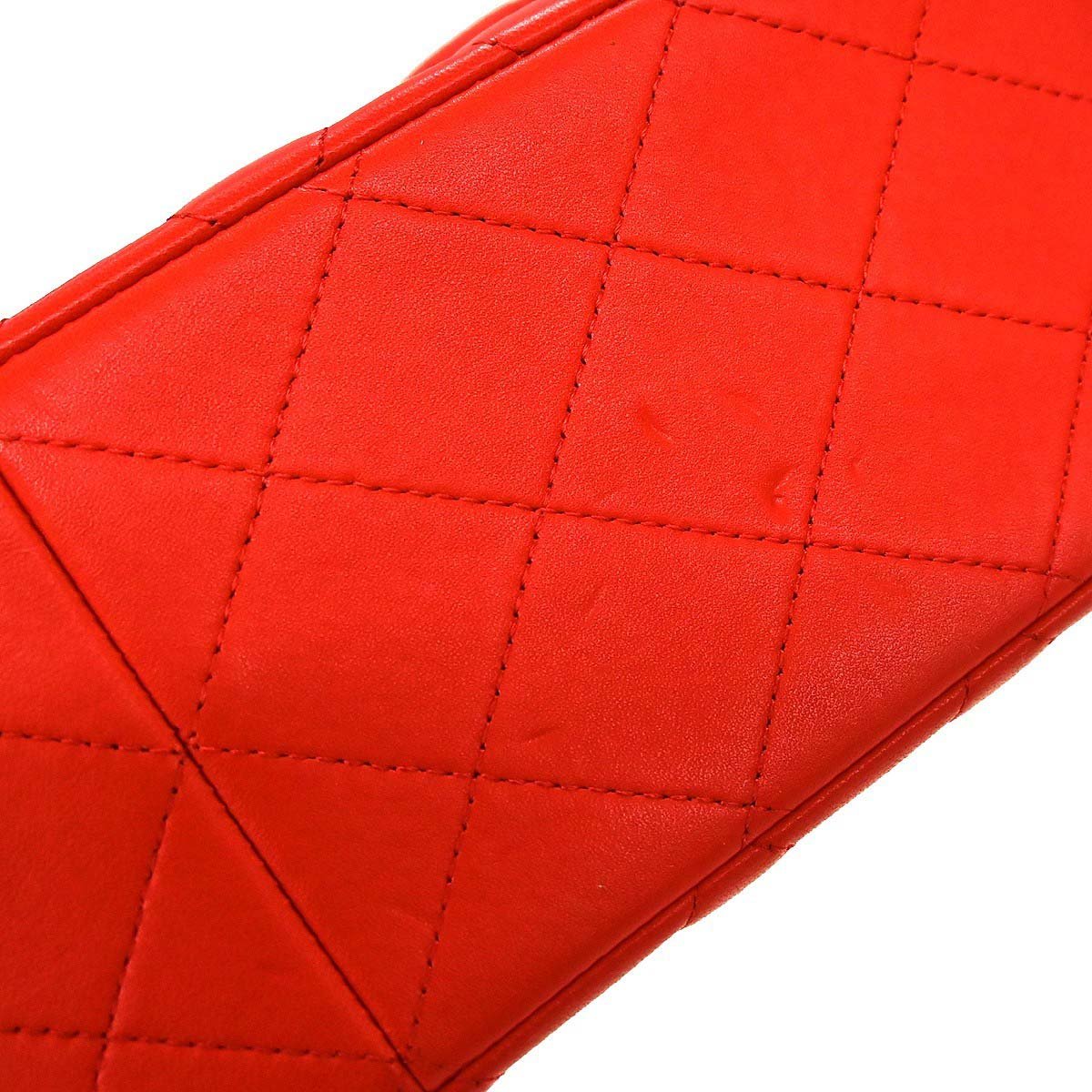 Chanel Chanel Vintage Classic Double Flap Bag Leather 30 Rood