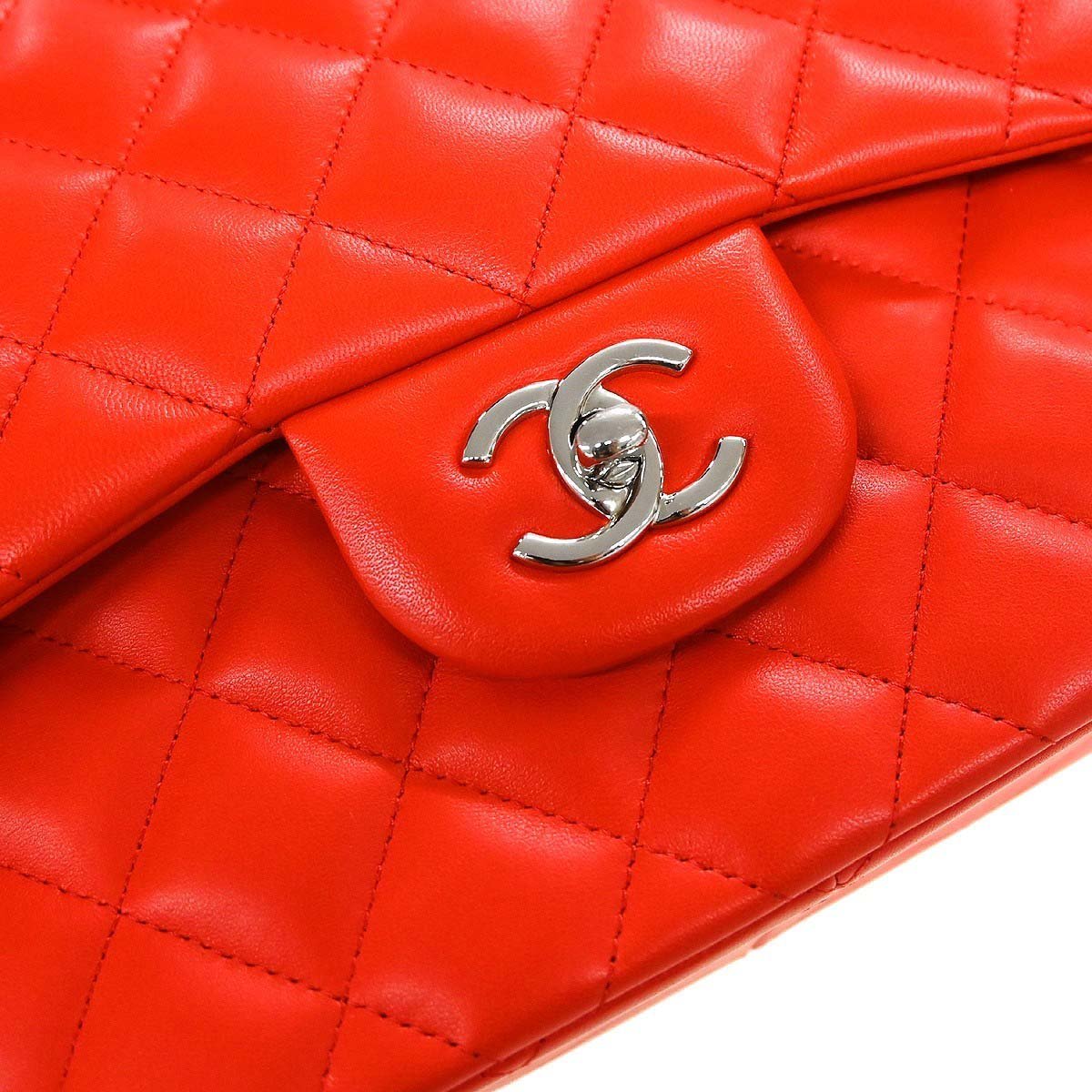 Chanel Chanel Vintage Classic Double Flap Bag Leather 30 Rood