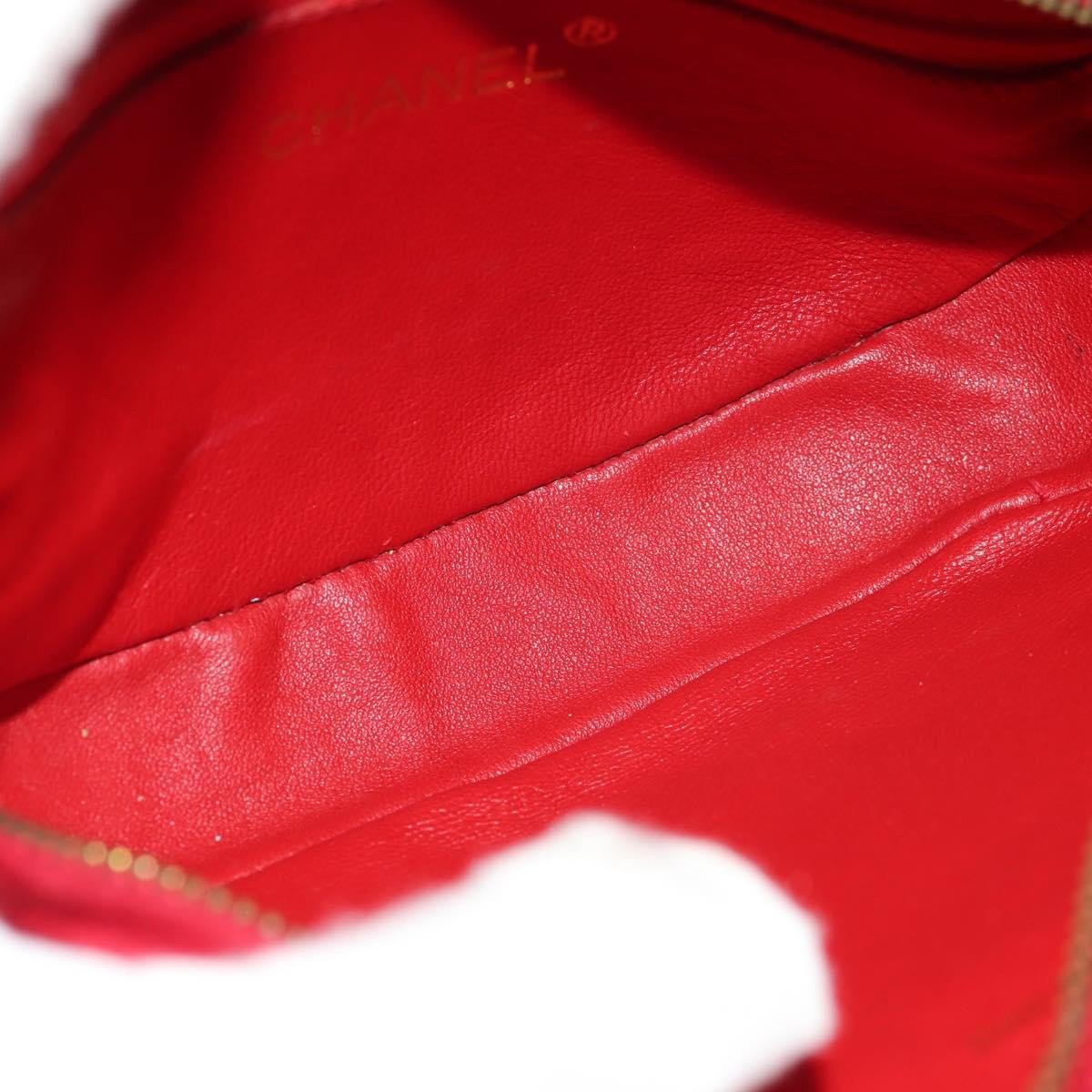 Chanel Chanel Vintage Oval CC Tassel Crossbody Bag Leather Mini Rood