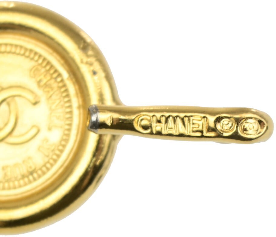 Chanel Chanel CC Logo Elastic Belt Leather Medium Goud