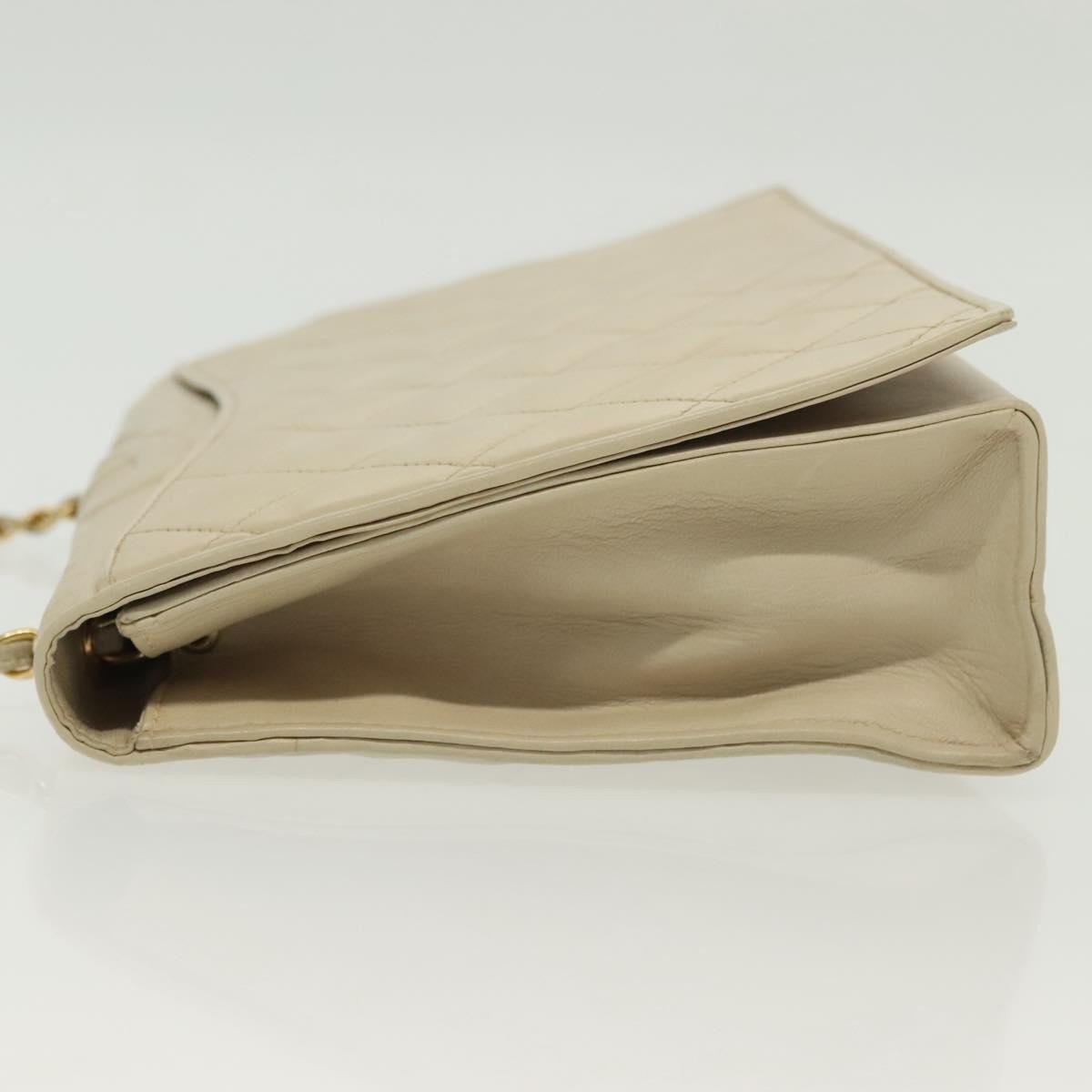 Chanel Chanel Vintage CC Full Flap Bag Quilted Lambskin Small Beige