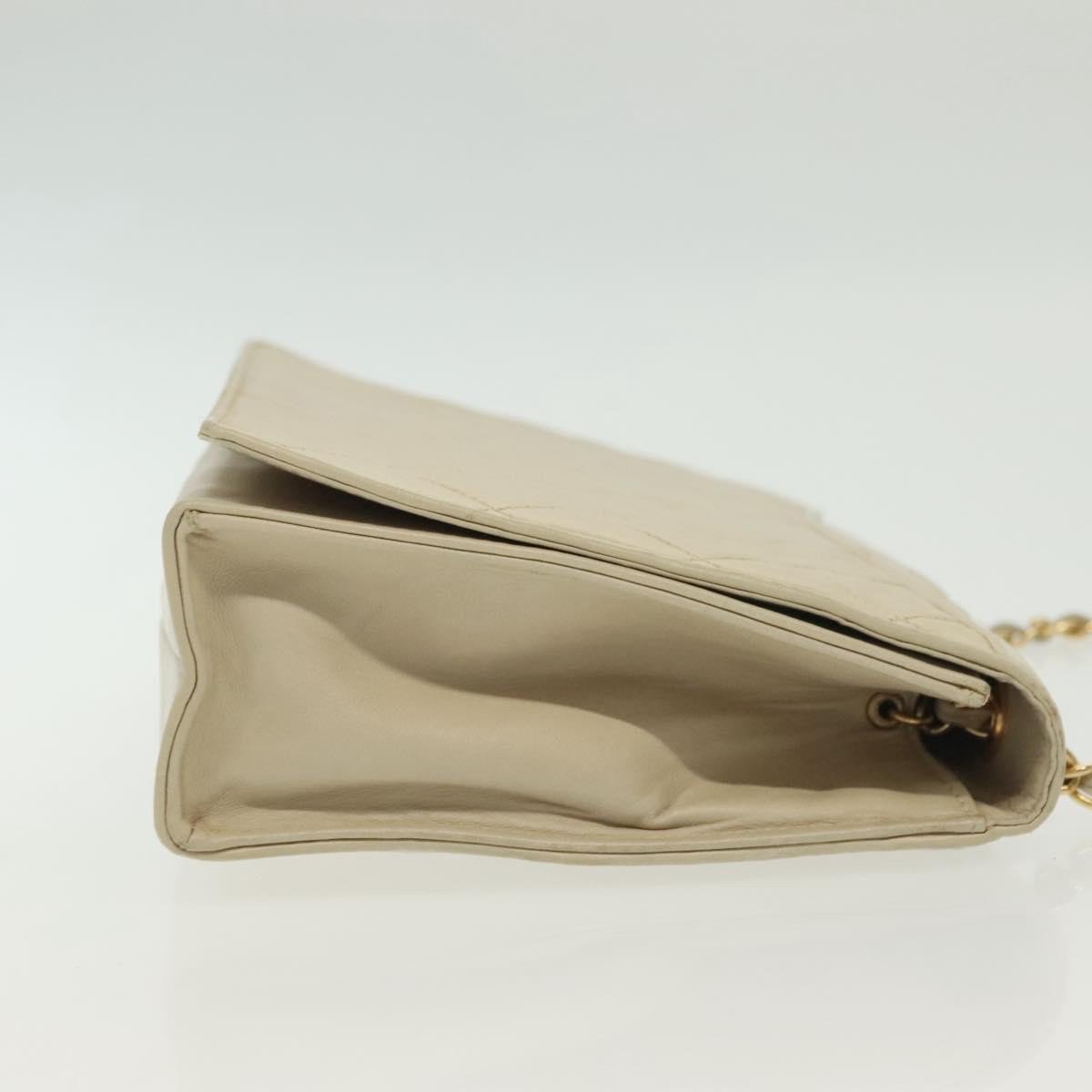 Chanel Chanel Vintage CC Full Flap Bag Quilted Lambskin Small Beige