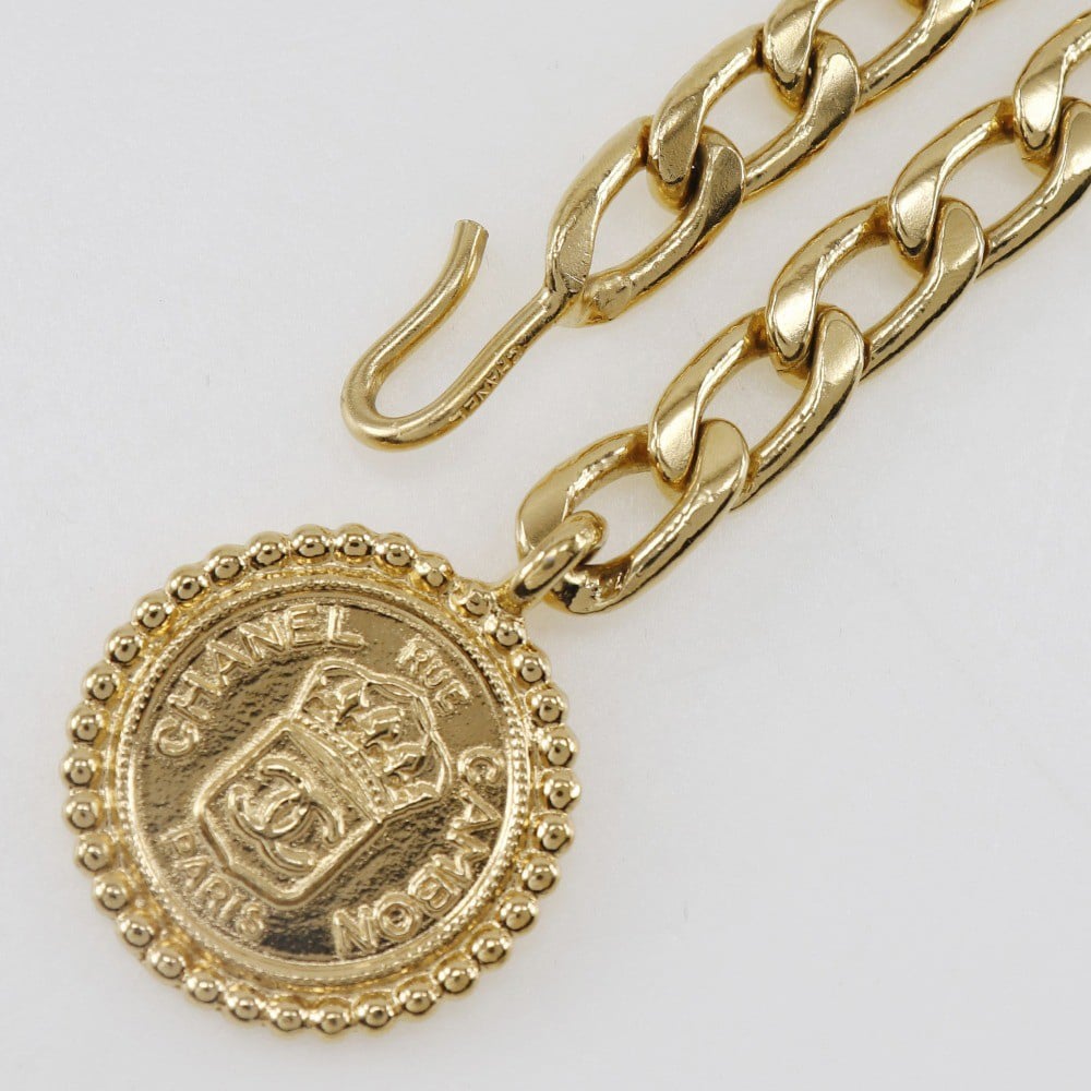 Chanel Chanel Vintage Medallion Chain Belt Metal Goud