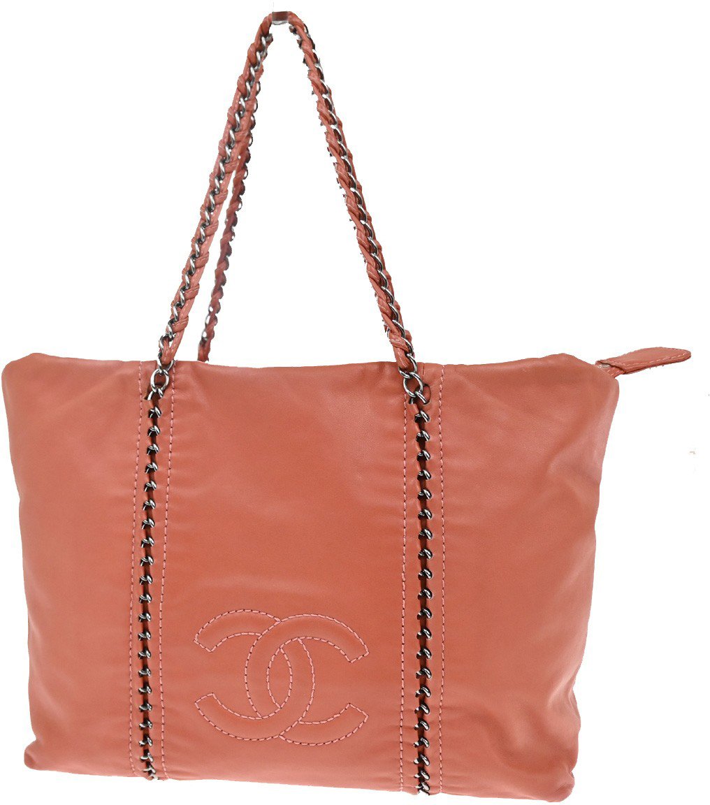 Chanel Chanel Luxe Ligne Zipped Tote Calfskin XL Roze