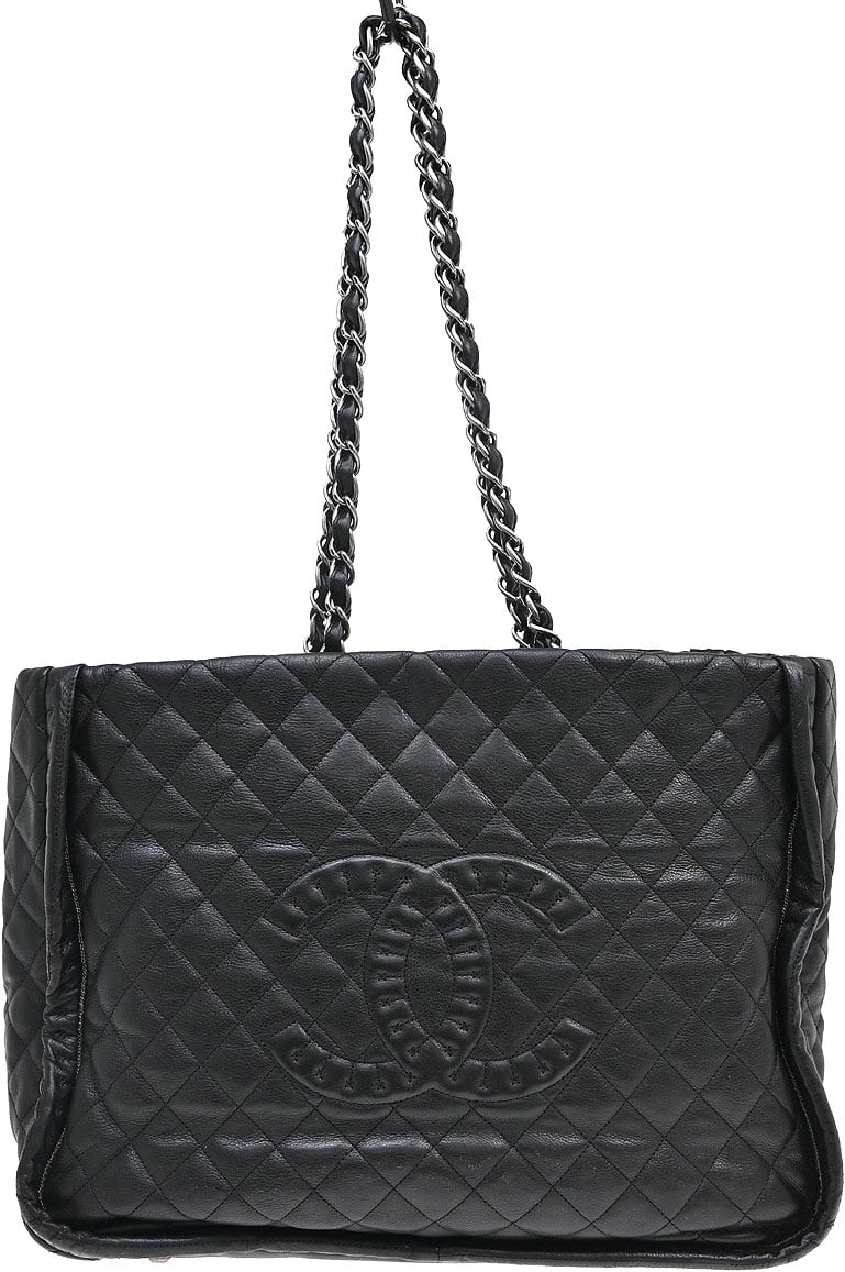 Chanel Istanbul Tote Quilted Leather Large Zwart