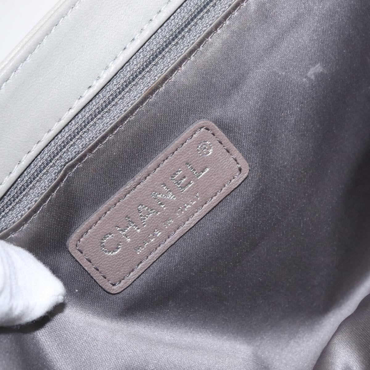 Chanel Mademoiselle Lock Flap Quilted Lambskin East West Grijs
