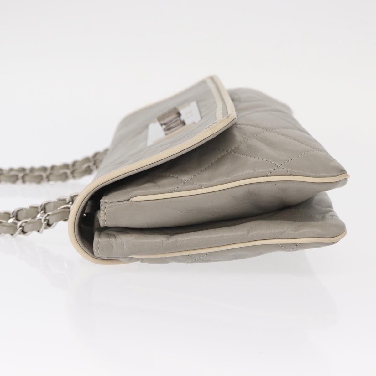 Chanel Chanel Mademoiselle Lock Flap Bag Quilted Lambskin East West Grijs