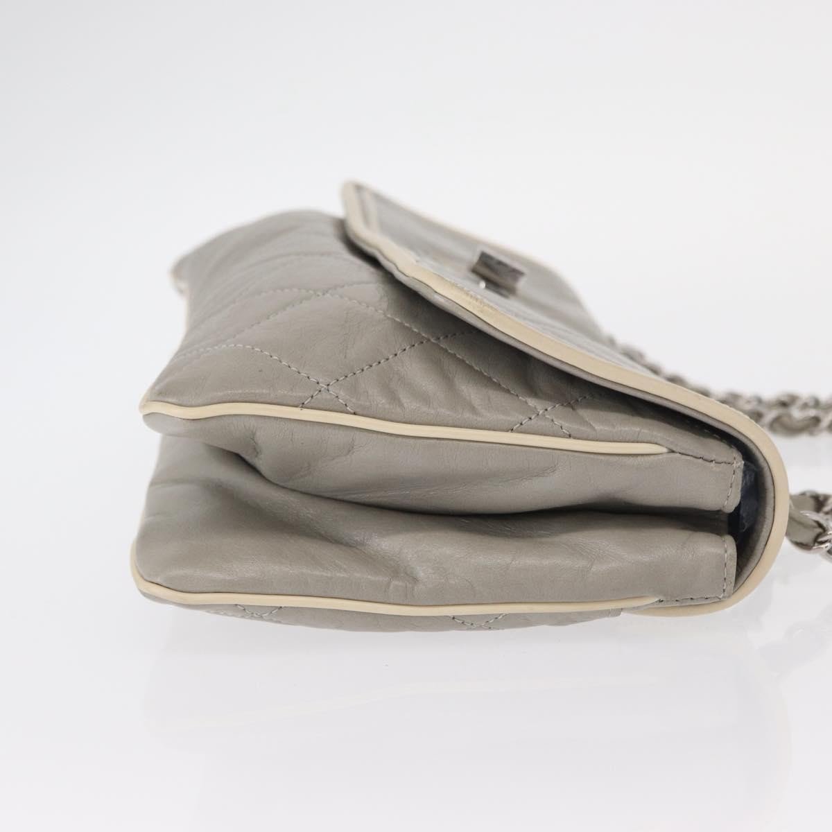 Chanel Mademoiselle Lock Flap Quilted Lambskin East West Grijs