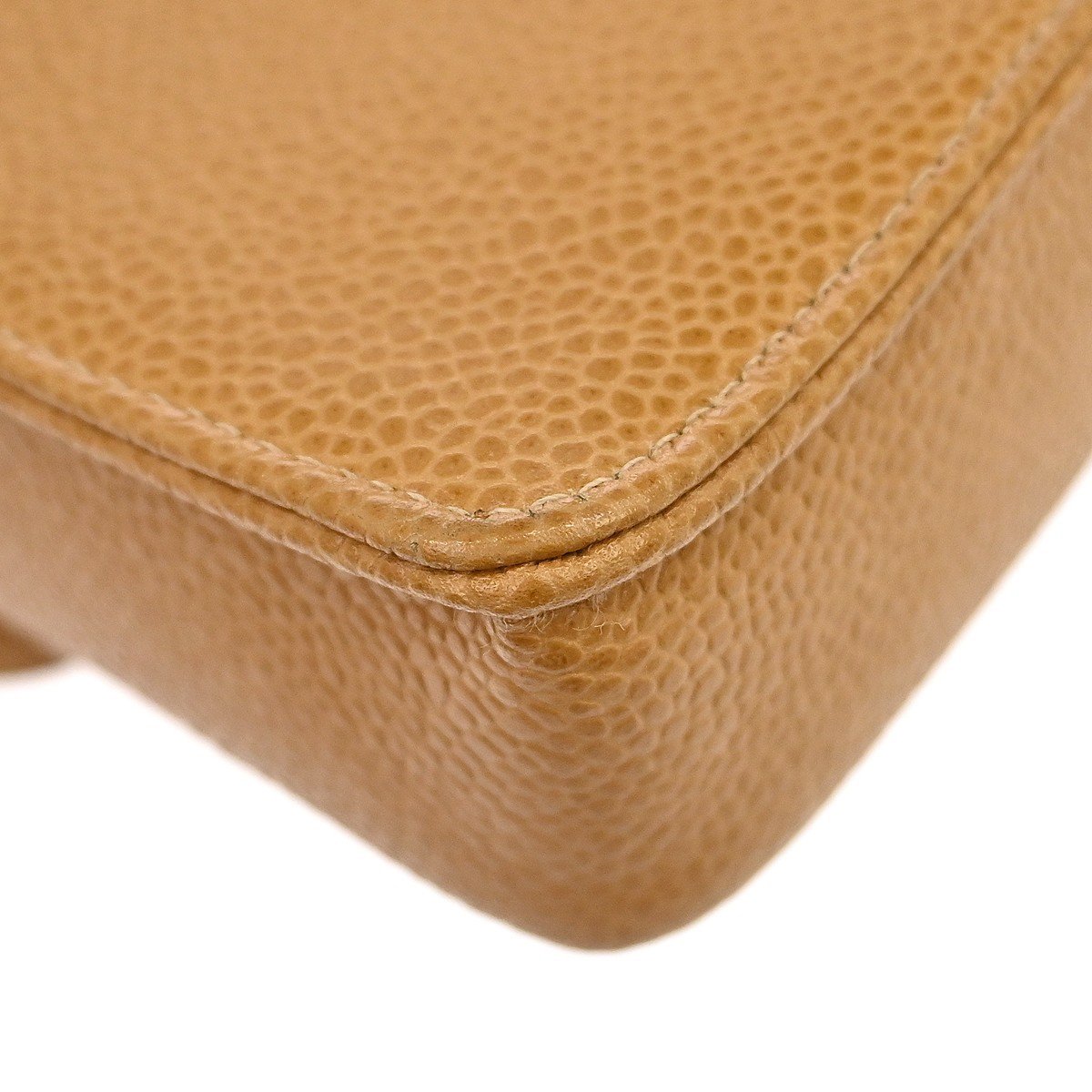 Chanel Vintage CC Phone Holder Caviar Beige