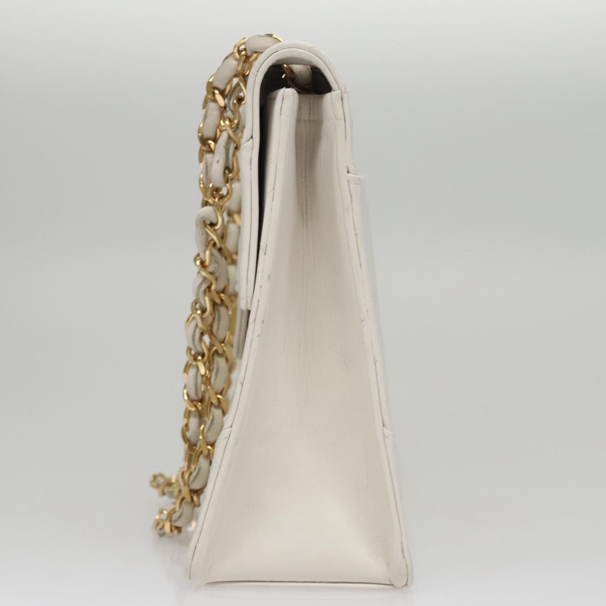 Chanel Chanel Flap Clutch Shearling Small Wit