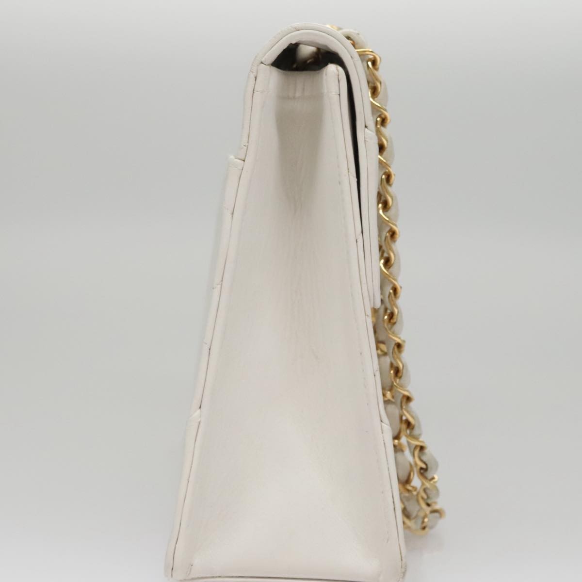 Chanel Chanel Flap Clutch Shearling Small Wit