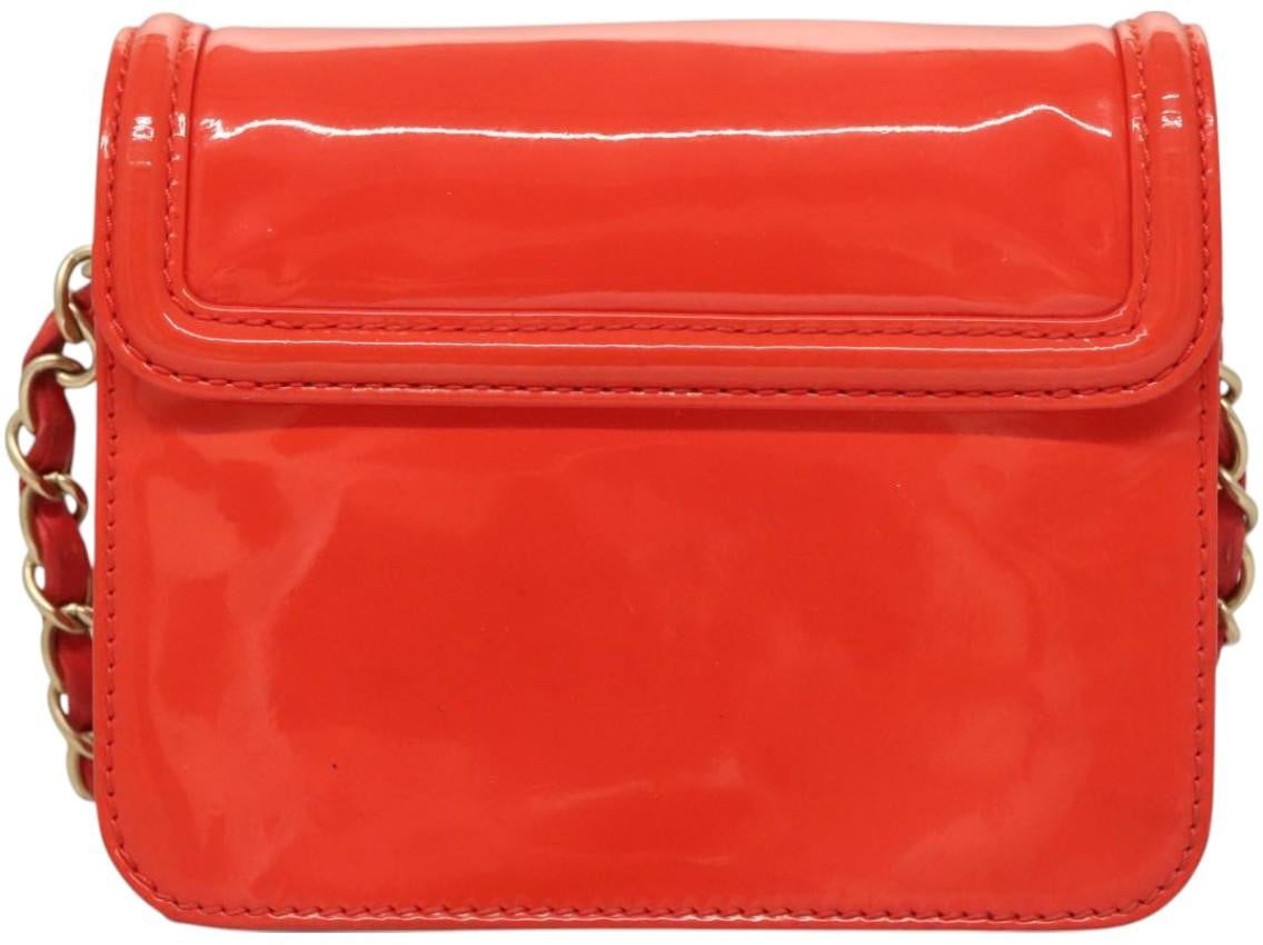 Chanel Chanel Reissue 2.55 Square Zip Around Card Holder Wallet Quilted Aged Calfskin Oranje